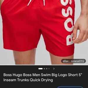 Hugo Boss Bold Red Swim Trunks xxl